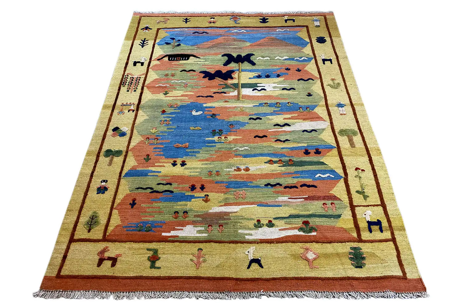 Kilim Qashqai - 800595 (198x146cm) - German Carpet Shop