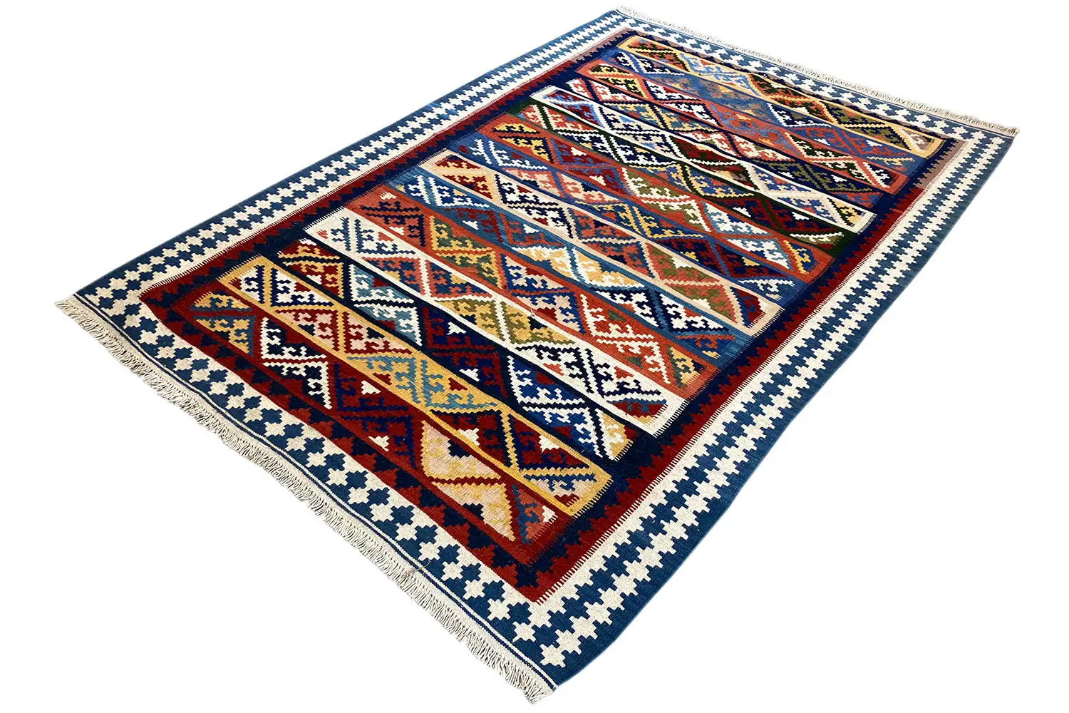 Kilim Qashqai - 301885 (226x155cm) - German Carpet Shop
