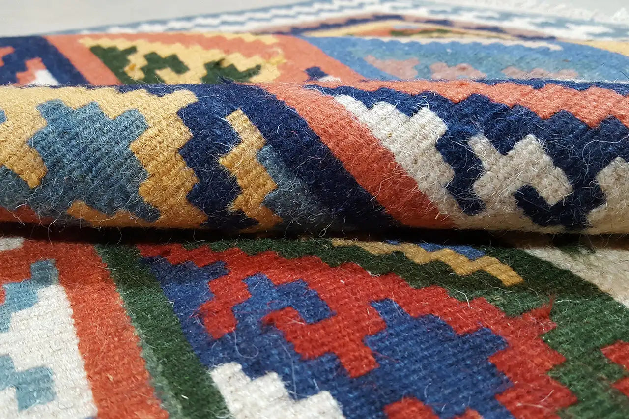 Kilim Qashqai - 301885 (226x155cm) - German Carpet Shop