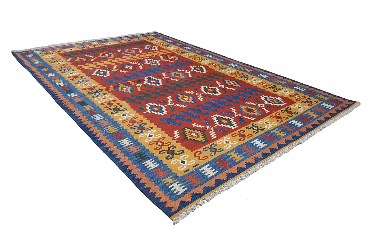 Kilim Qashqai - 307037 (249x167cm) - German Carpet Shop