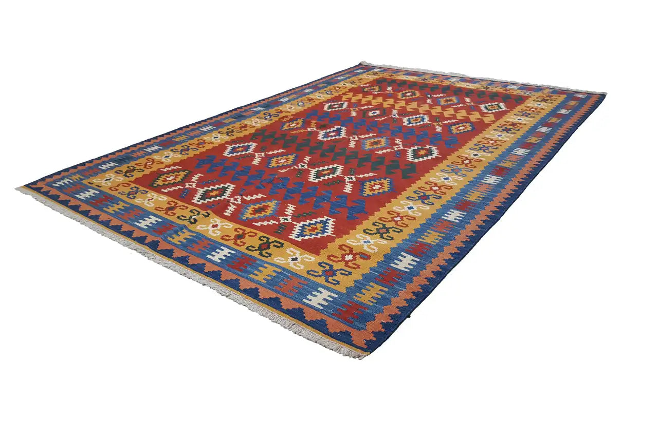 Kilim Qashqai - 307037 (249x167cm) - German Carpet Shop