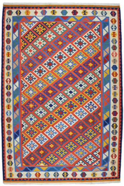 Kilim Qashqai - 307036 (249x180cm) - German Carpet Shop
