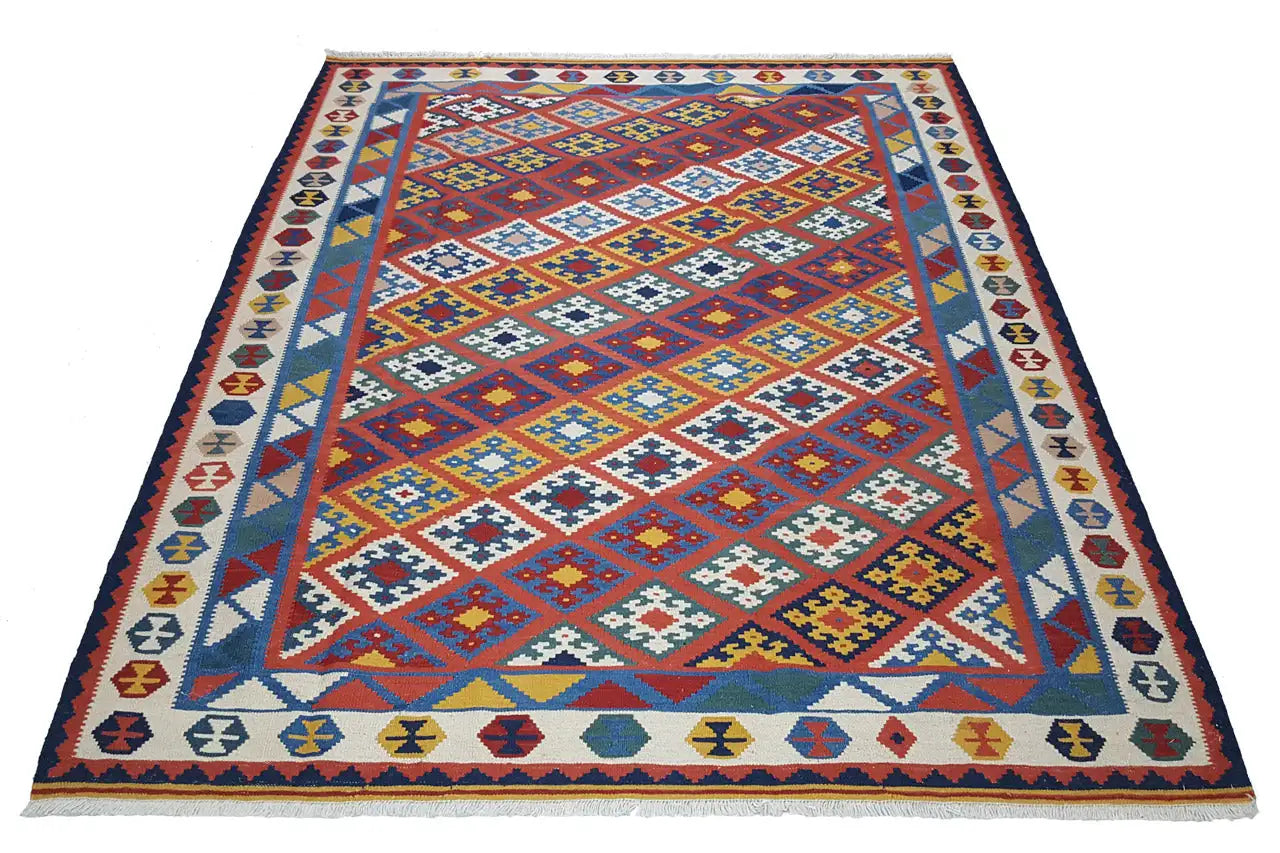 Kilim Qashqai - 307036 (249x180cm) - German Carpet Shop
