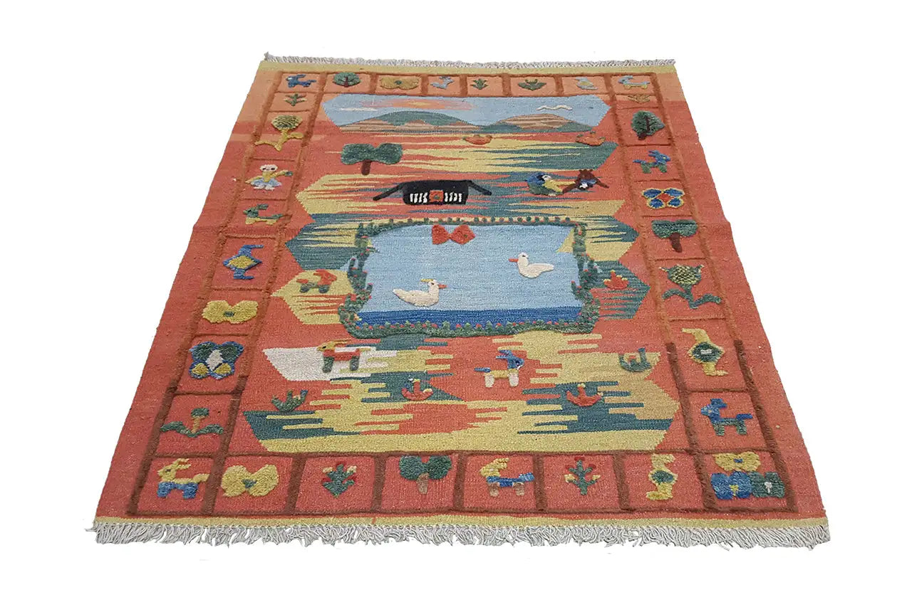 Kilim Qashqai - 301892 (120x102cm) - German Carpet Shop
