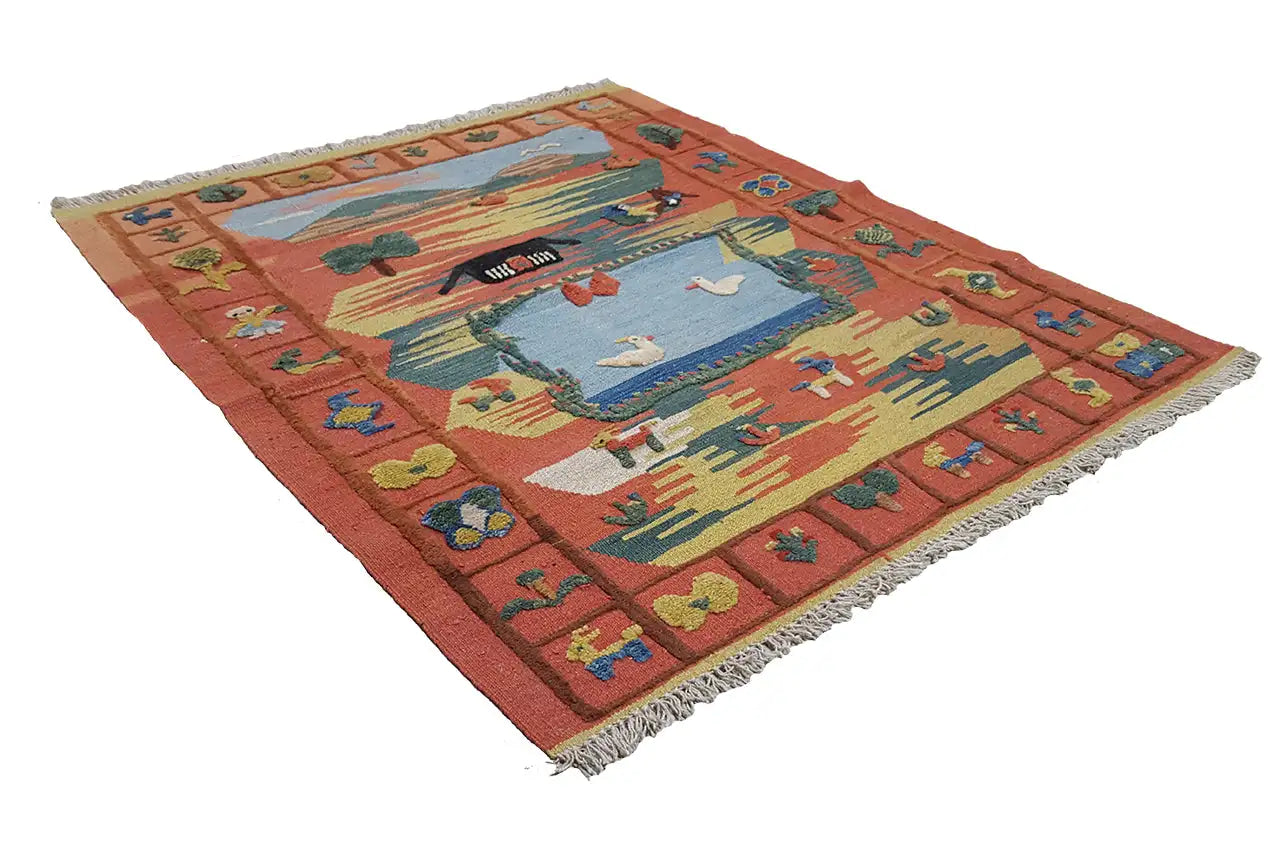 Kilim Qashqai - 301892 (120x102cm) - German Carpet Shop